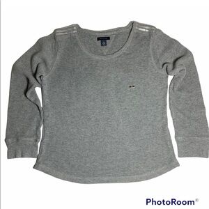 Tommy Hilfiger Gray Thermal Top With Sequins Size M(8-10)